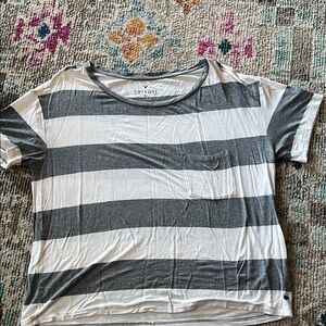 Soft & Sexy Grey Striped Tee